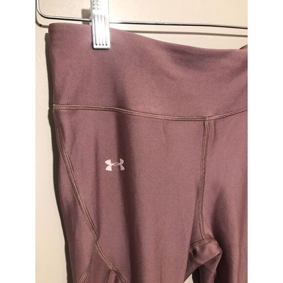 Under Armour Compression Heat Gear Leggings Pants Medium High Rise Mauve Pink - Picture 7 of 7